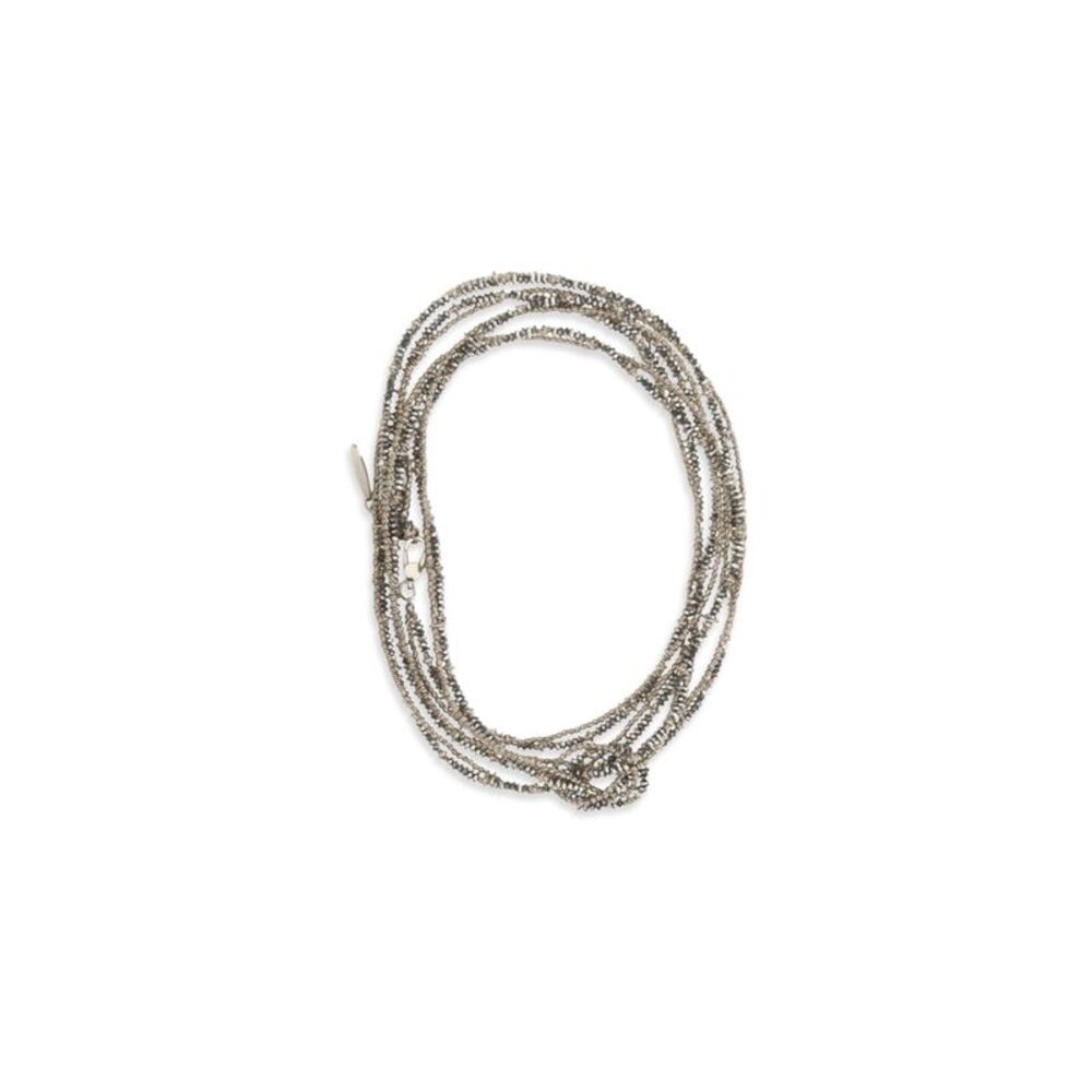 Brunello Cucinelli Women Hematite And Sterling Silver 925 Wrap Bracelet